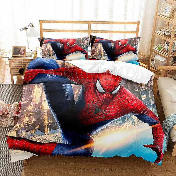 Spi22 Spider-man 3D printed vuodevaatteet set pussilakana cover cover lapsille lahja AU KING 220x240cm