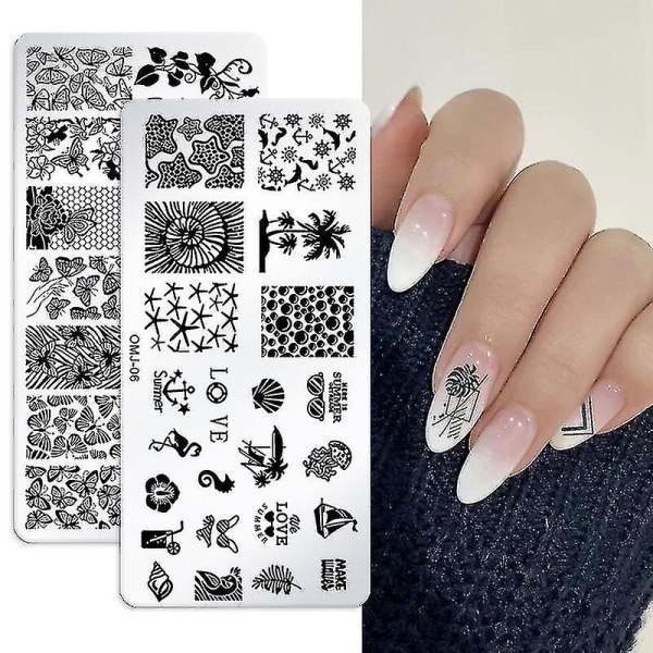 Neglelakk Stempel Mal Juletre Sommerfugl Design Manikyr