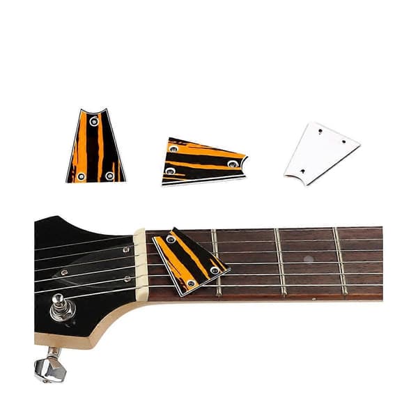 3-lagers Triangel Gitarr Truss Rod Cover 3-håls Truss Rod Platta för Elgitarr Bas Tillbehör