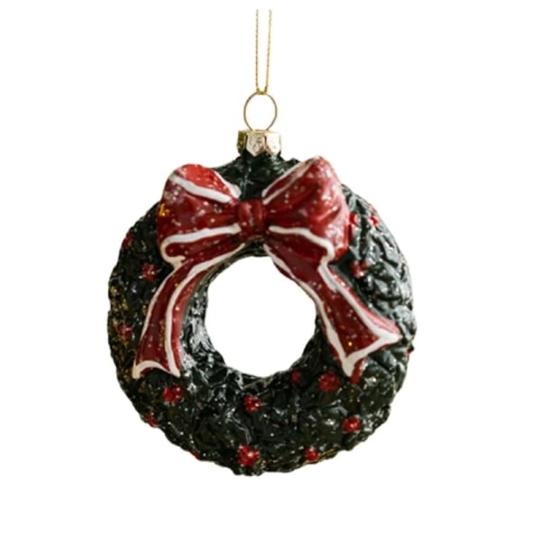 Jouluinen riipus, talo, seppele, rumpuriipukset joulukuuseen, kodin koriste wreath