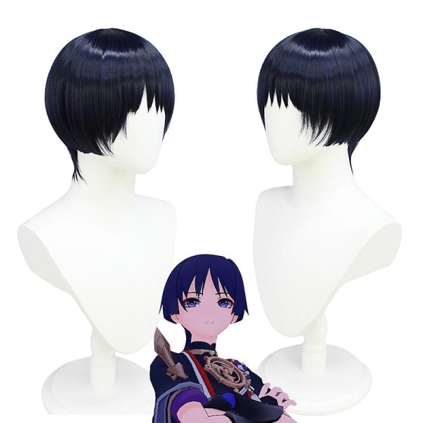 Scaramouche Cosplay Genshin Impact Puku Peruukki Hattu Täysi Setti Anime Halloween Genshin Cosplay Wanderer Puku Uniformi Miehille 1pcs wigs XL