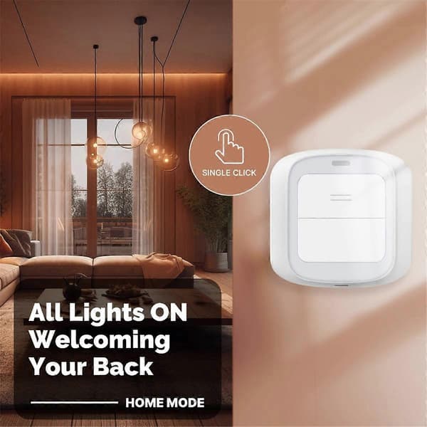 Tuya WiFi Knap Scene Switch Trådløs Smart Lys Vægafbryder