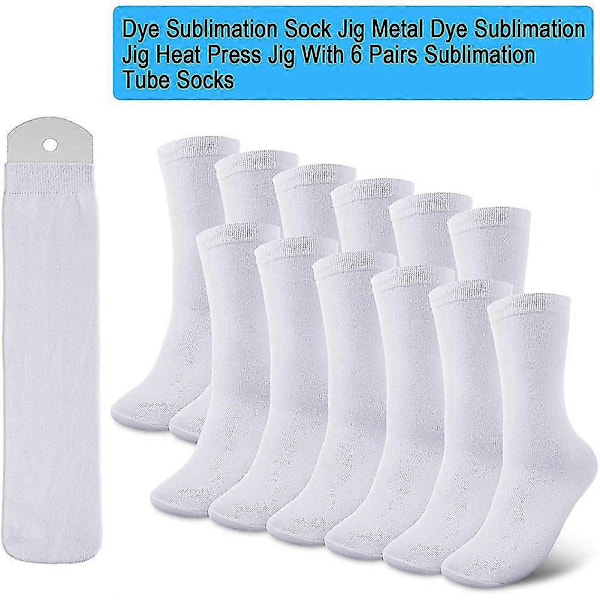Blank Sublimationsstrømpe, printbar strømpe med farvesublimationsstrømpejig, farvesublimationsjig til gør-det-selv Soc-Yvan