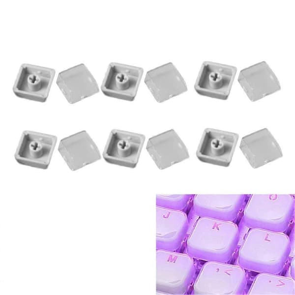 Transparent Keycaps for Mechanical Keyboard, 10-Pack, DIY Custom Switch Buttons 10st