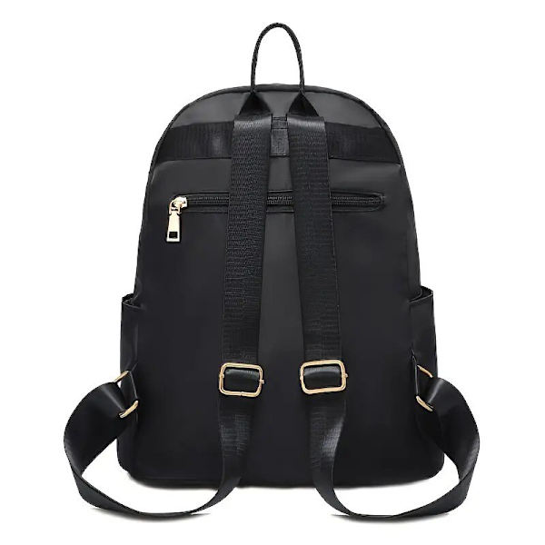 Ryggsäck Dam Mode Oxford Tyg Skolväska Stor Kapacitet Tryckt Casual Reseryggsäck Black
