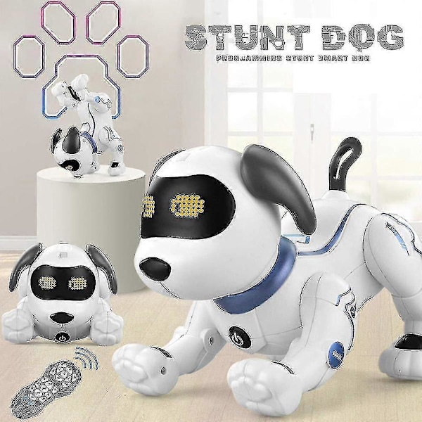 Fjärrkontroll Robot Hund Leksak Rc Stunt Hund Robot Leksak För Barn Interaktiv & Smart Dansande Robot Elektronisk Husdjursleksak n