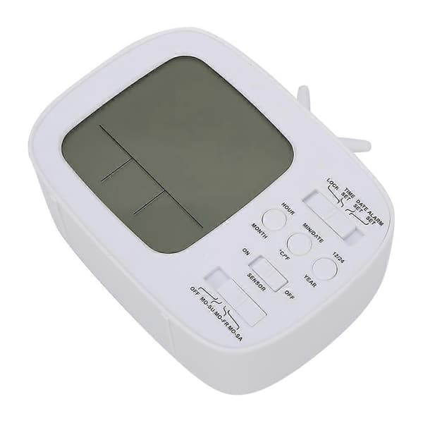 Smart Väckarklocka Multifunktionell LED Digital Display 12/24 Timmar Omkopplare Hushåll Sovrum Tillbehör Vit