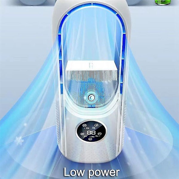 Luftkjøler LED-display Klimaanlegg Fukting Elektrisk Vifte 6 Hastigheter Stille Timer Vifte Fukter