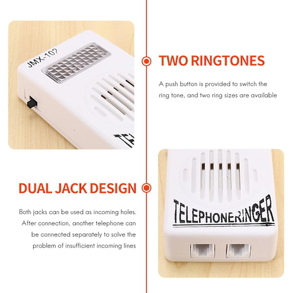 Rj11 Adapter Starkare Telefonsignal Flash Förstärkare Ringsignal För Fasttelefon