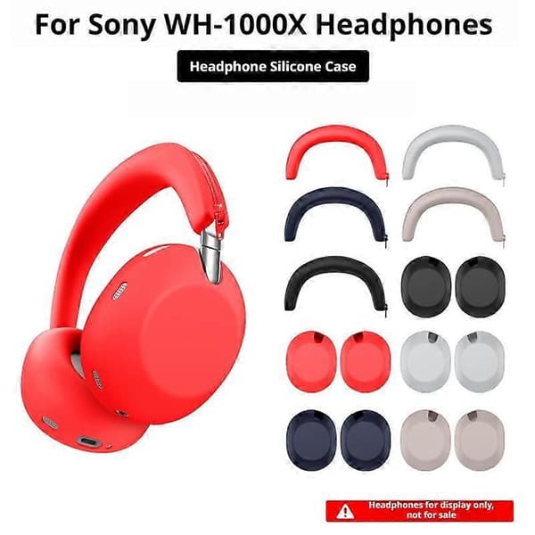Silikonhodebåndtrekk til Sony WH-1000XM - Erstatningspute Red