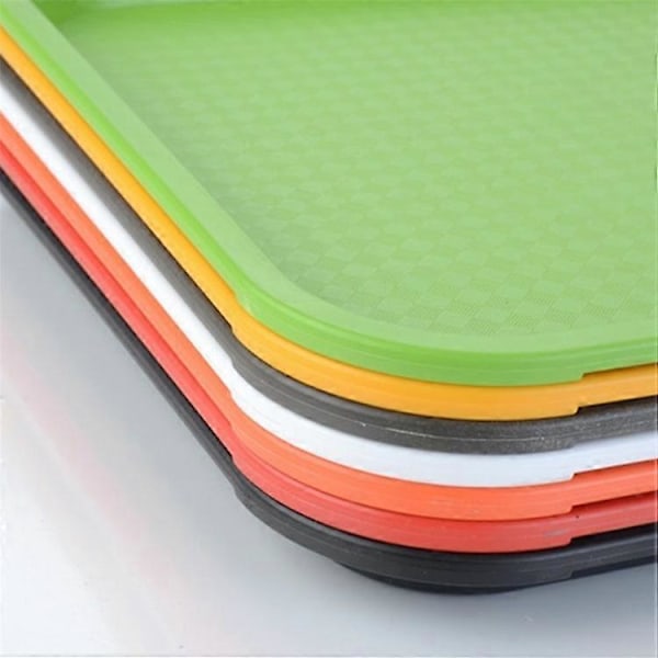 45x35cm Rektangulär Snabbmatsbricka Hotell Restaurang PP Serveringsbricka, Storlek L (BPA-fri, Ej FDA-certifierad) Orange