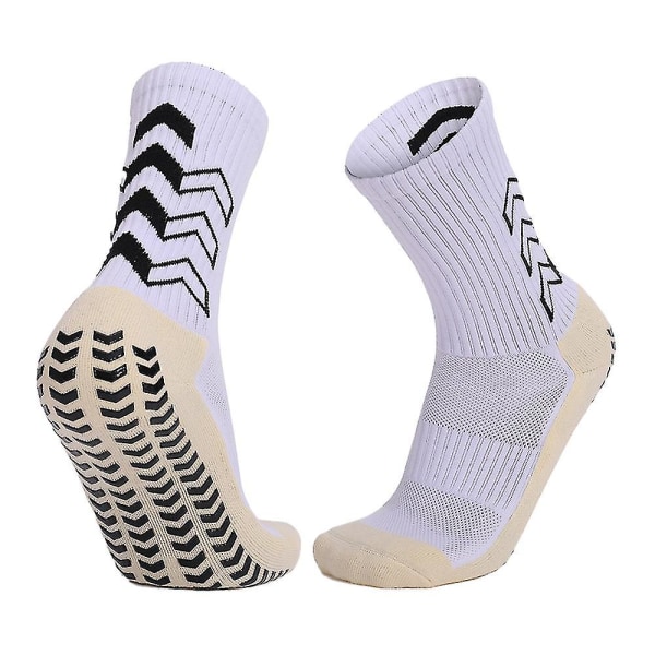 Kulutusta kestävät Urheilusukat Liukumattomat Mid-tube sukat Paksutetut jalkapallosukat Sho white