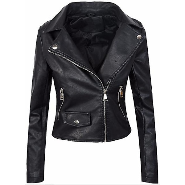 Dame Mote Langermet Reverskrage Casual Formell Skinnjakke black M