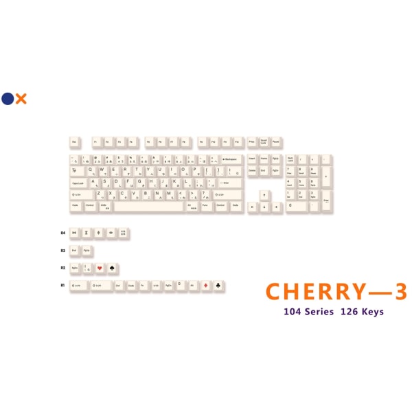Universal PBT Keycaps Cherry Type DYE-SUB DIY Gaming Mekanisk Tastatur Keycaps CR-3