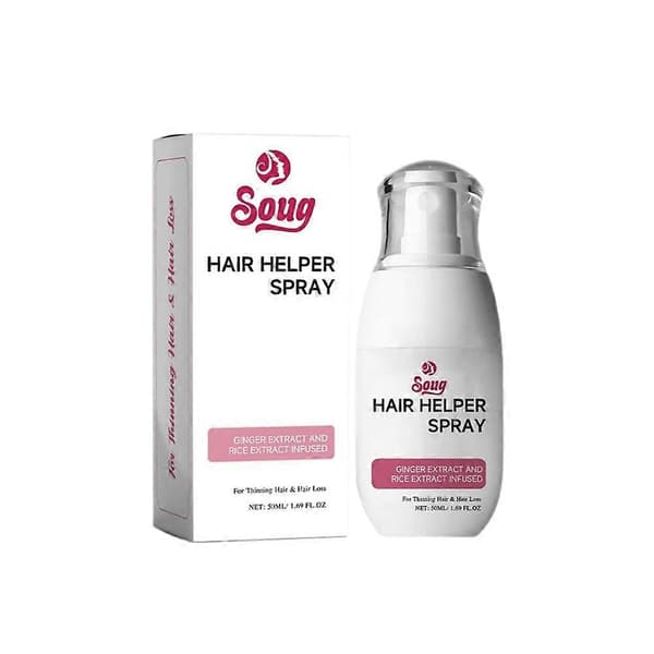 SOUG Ris & Ingefära Hårväxtspray - Vårdar Folliklar & Rötter 50ml