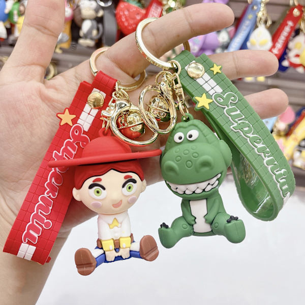 Toy Story Avaimenperä Anime Sarjakuva Buzz Lightyear Woody Monster Mike Silikoni Avaimenperä Riipus 3