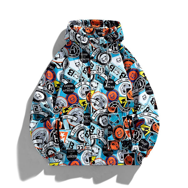 Herre efterår taktisk jakke lynlås sweatshirt udendørs hættejakke orange L(65-72.5KG)