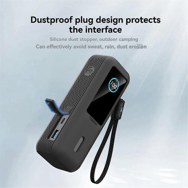 Silikonfodral för 165W Powerbank Reseskydd Dammtätt, Resevänligt, med SD/SIM-kortförvaring, B