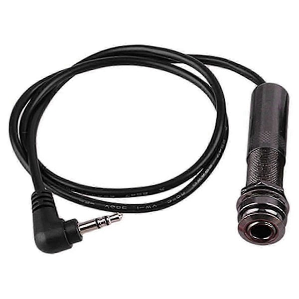 3X Akustisk Gitarr Piezo Pickup Endpin Jack Adapter med Stereo Instrumentkabel