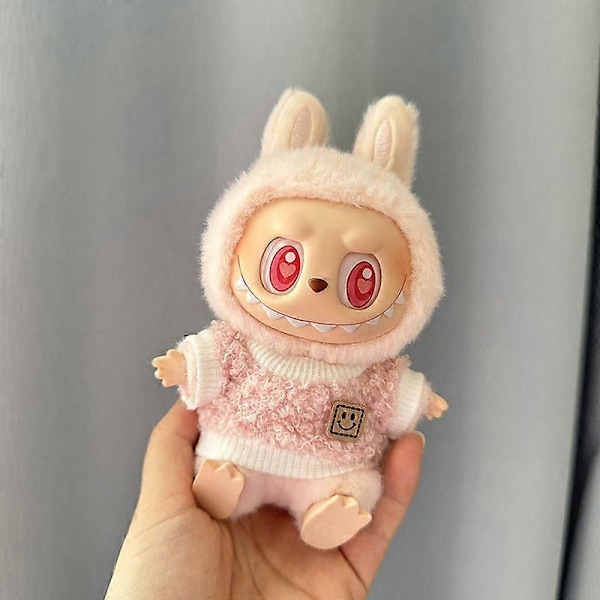 Mini pehmolelunuken vaatteet asusteet Korea Kpop Exo Labubu V1 V2 Idol-nukeille Hanhi Dinosaurus Macaron vaatelahja 14