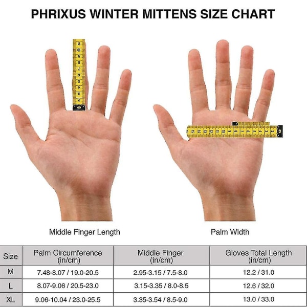 Vinter snehandsker til mænd og kvinder, udendørs skihandsker vandtætte og vindtætte Style5
