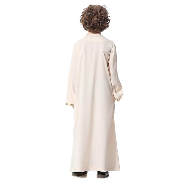 Drenge Saudi Muslim Islamisk Kaftan Beige 130CM