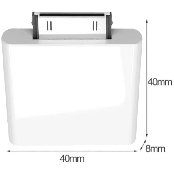 30-pin Bluetooth 4.1 Audio Transmitter til Mini Classic Nano Touch (Hvid)