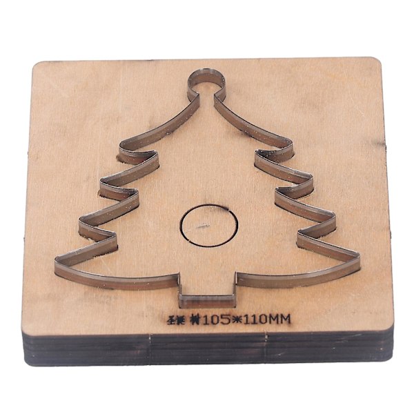 Læder Skærestans Juletræsform Hul Cutter Håndværksform Værktøj 13,5x13x2,3cm til Papir Gummi