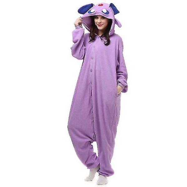 Vinter Tecknad Kigurumi Djur Vuxna Onesies Kvinnor Pyjamas Pyjamas Kostymer Jumpsuit Cosplay Halloween Julklapp-f L