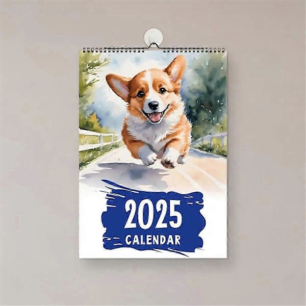 Corgi-kalenteri 2025 Koirakalenteri Seinäkalenteri Söpö Corgi Vuosittainen Vuosisuunnittelija 12 Kuukauden Kalenterisuunnittelija Järjestämiseen