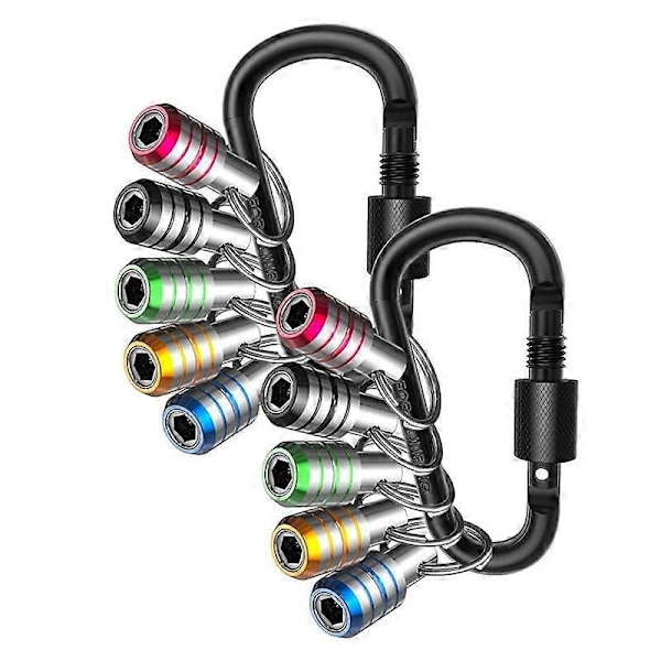 Bitshållare, 10 st 1/4 Hex Impact Borr Snabbväxlingshållare Borrskruv Adapter