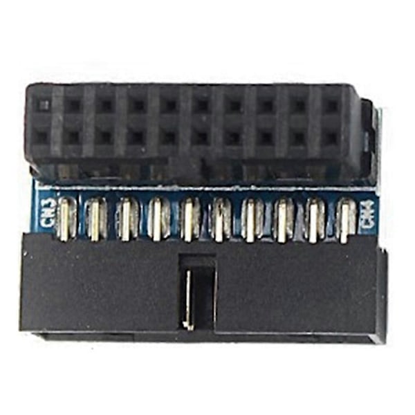 USB 3.0 Adapter Sort USB 3.0 20Pin Han til Hun L Drej Højre Vinkel Strømadapter Bundkort Dow