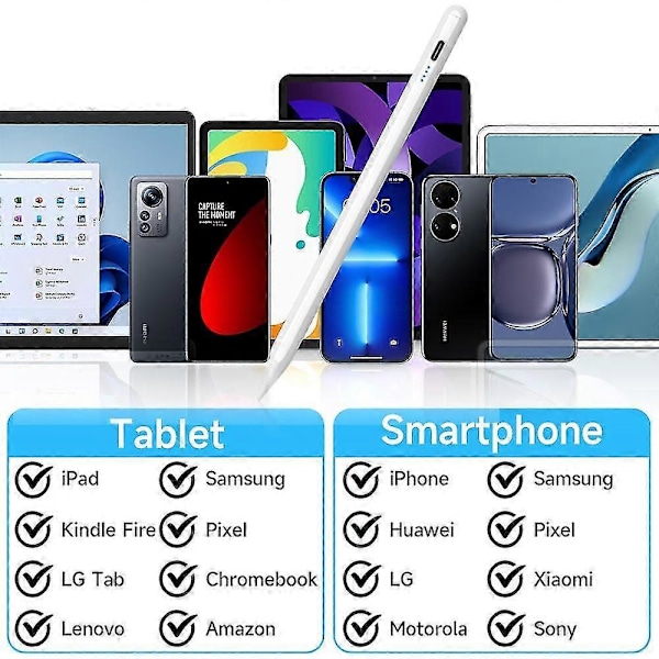 Universal Stylus Penn for Android Ios Windows Touch Penn for Ipad Iphone Blyant Nettbrett Mobiltelefon Stylus Penn for Samsung Huawei Lenovo Xiaomi Universal