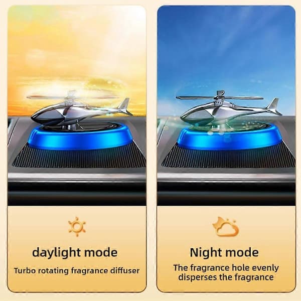 Bil Doftspridare, Flygplansprydnader, Soldriven Roterbar Flygplan Black