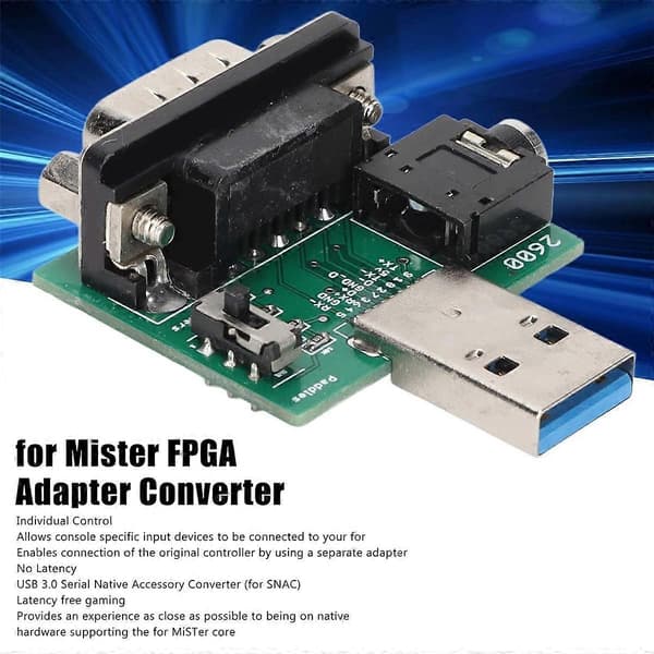 SNAC Controller Converter, USB3.0 Controller Converter för Mister FPGA