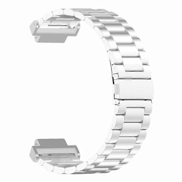 Kompatibelt för Garmin Forerunner 220 / 230 / 235 / 735XT / 620 / 630 Klockarmband 3-pärlor Solid Metallarmband Silver