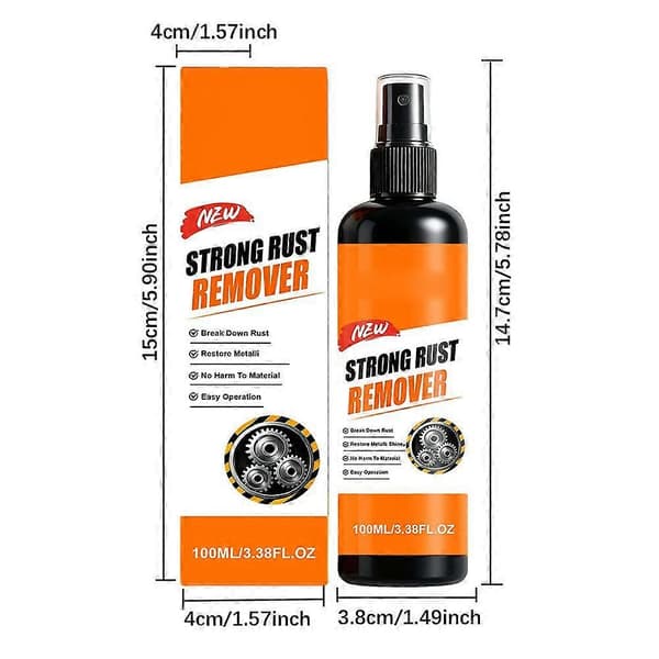 HOMONTH Bil Rustfjerner Spray - Metaloverflade Oxidationsrenser til Chassis og Hjul