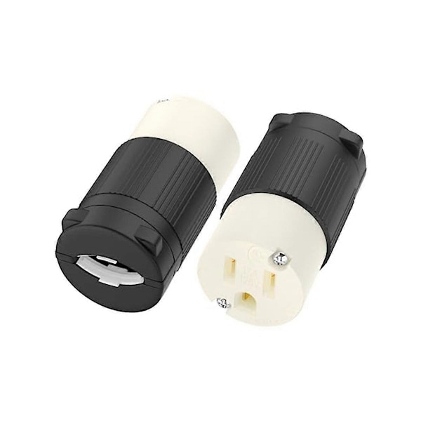 2-pakning NEMA 5-15R Ledningskontakt Uttak Hunnplugg Erstatningsledning Uttak 15 Amp 125