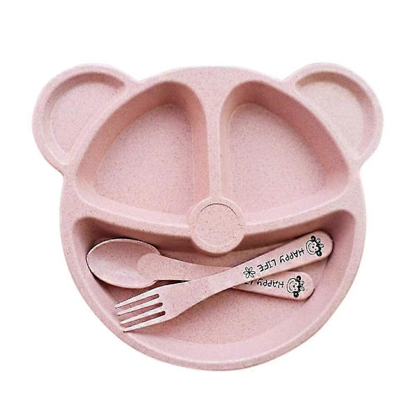 Set med 3 Barnmattallrikar, Babymattallrikar, Barnmattallrikar Stabil Barnservis Tål Diskmaskin Och M
