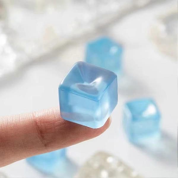 Isbit Squishy Leketøy Gelé Sakte Stigende Stresslindring Sensorisk Lek blue