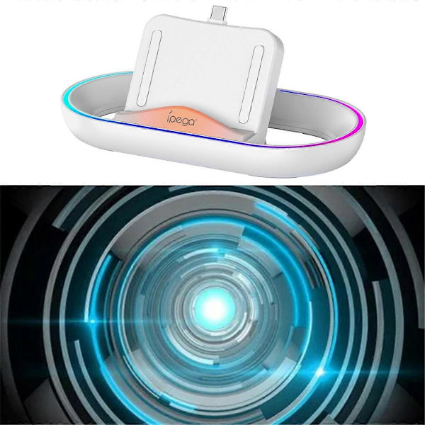 Ipega PS5 Portal -suoratoistokäsikonsolin lataustelakka RGB-valoilla