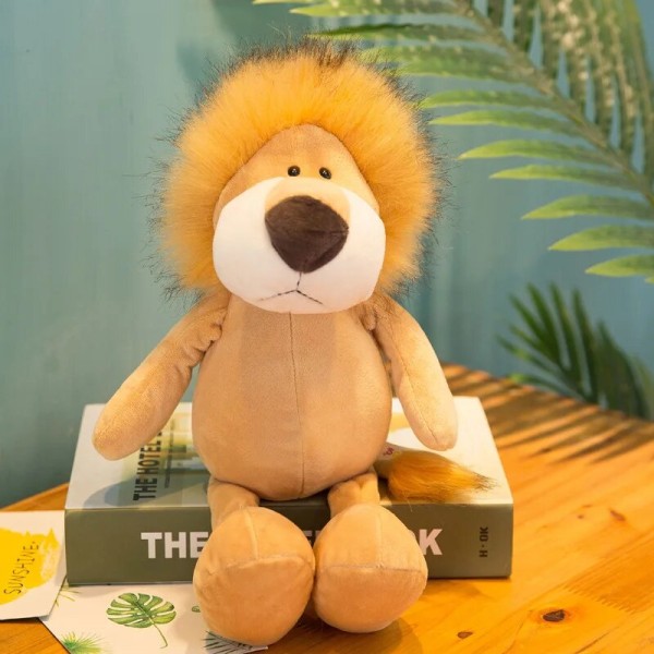 25 cm Skogsdjur Gosedjur Leksaker Barn Giraff Elefant Apa Lejon Tiger Gosedjur Leksaker Barn Födelsedagspresenter Lion 25cm