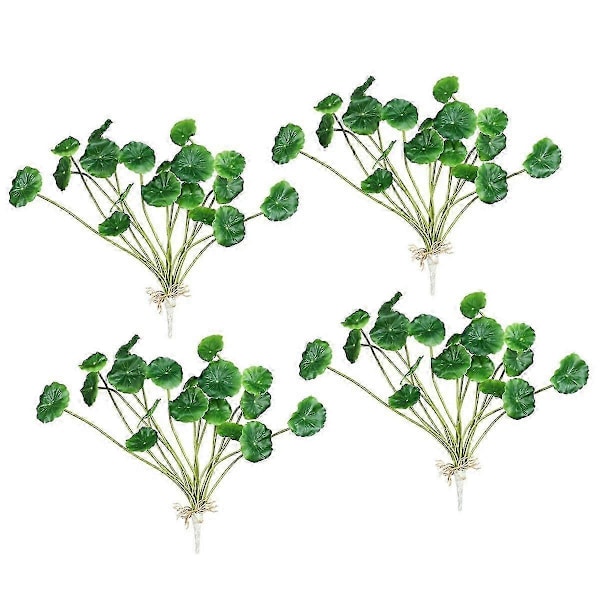 Kunstigt Mini Bonsai Sæt med Paradisæble, Lotusblade & Pengeurt til Borddekoration i Hjemmet