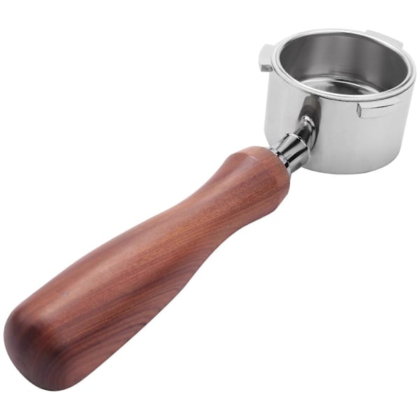Bottenlöst Portafilter 51mm för EC680/EC685 Kaffemaskin Filter 51mm, Tre Öron Trähandtag
