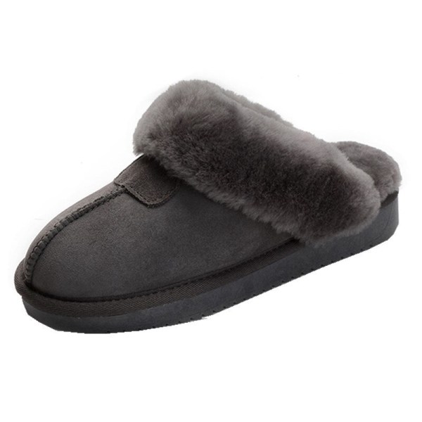 Naturliga fårskinnstofflor Dam Vintertofflor Dam Varma Innetofflor Mjuka Hemtofflor Deep Purple 36