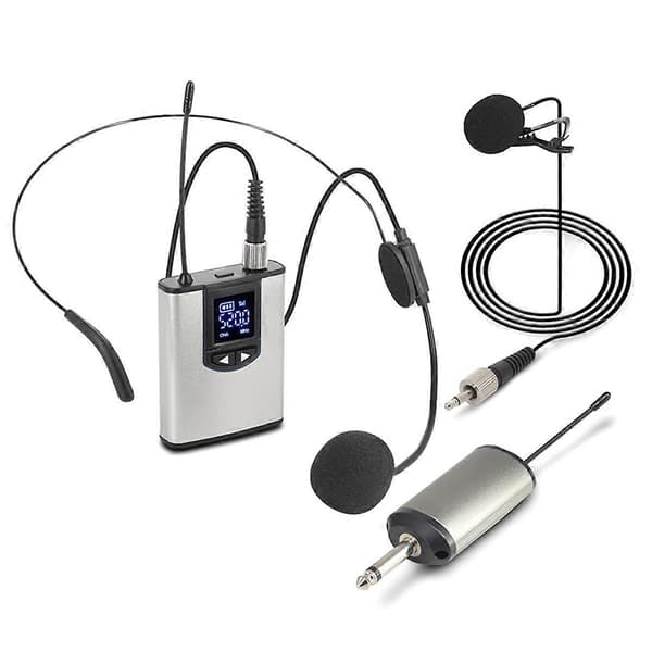 UHF Trådløst Lavalier Mikrofonsystem med Bodypack Sender til Forelæsninger Interviews Vlog og L