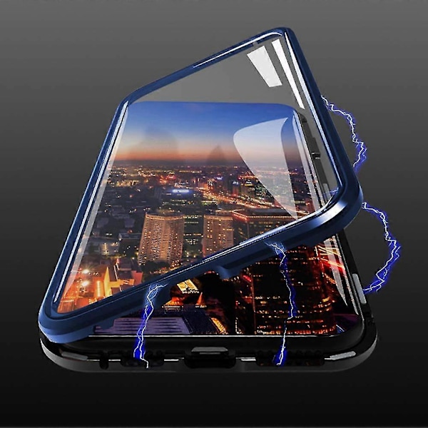 Magnetiskt Skal Kompatibelt Samsung Note 10 Plus Med Skärmskydd Dubbelsidigt 9h Hd Glas Metallram
