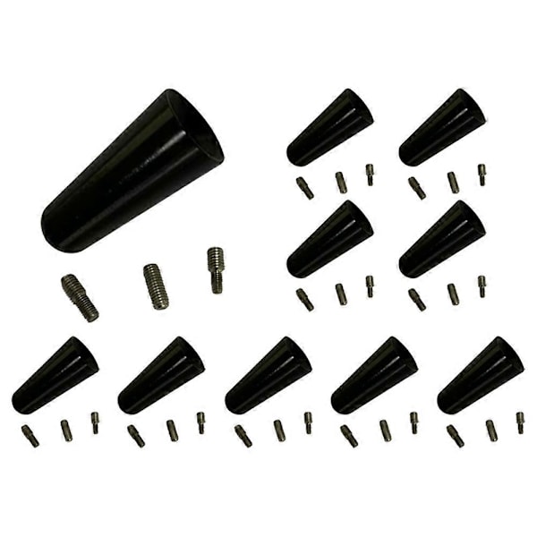 10 stk. Antenne i aluminiumslegering 3 cm Takantenne Kort stangantenne Bilantenne Kort adapter Rad