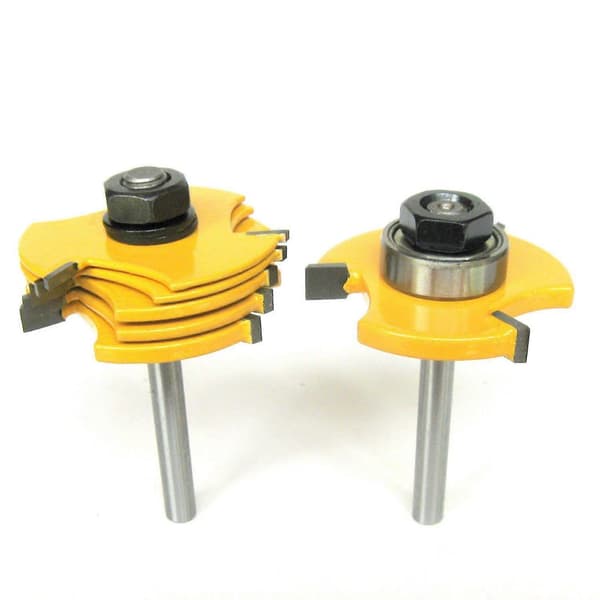 8 stk. 1/4 tomme skaftslids, samling 6 skær & 2 dor Router Bit Sæt