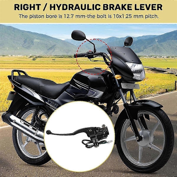 Bremsespak for 125cc YBR 125 Frontpumpe Sylindersett, Høyre Bremsespak Kaliper